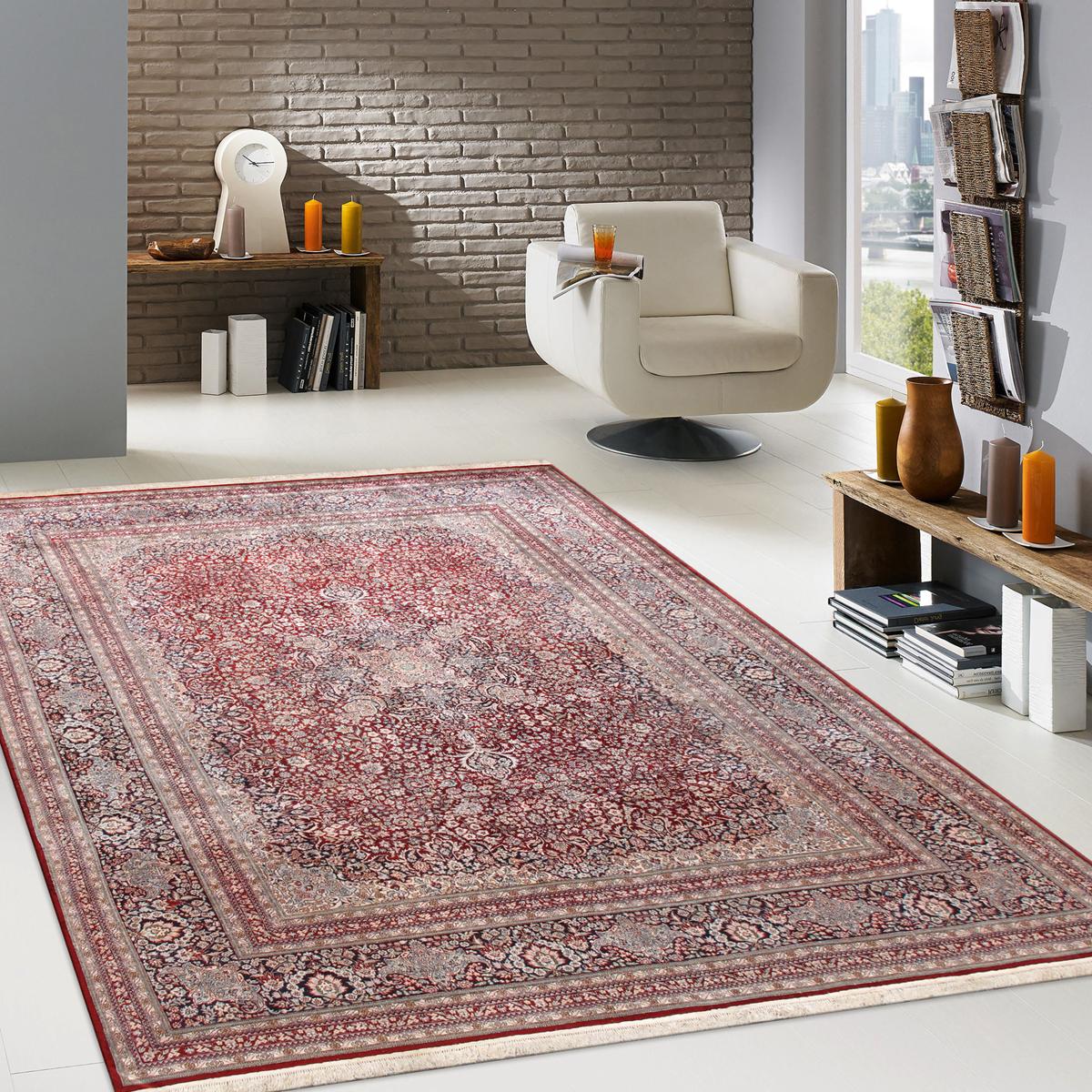 Azerbaijan Hand-Knotted Pure Silk Area Rug