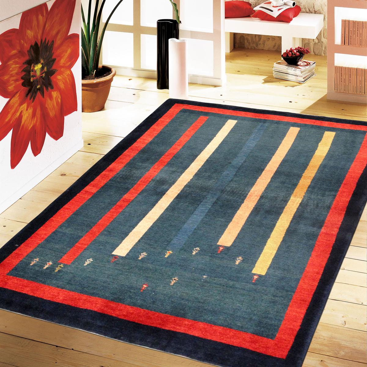 Tribal Hand-Knotted Lamb's Wool Area Rug