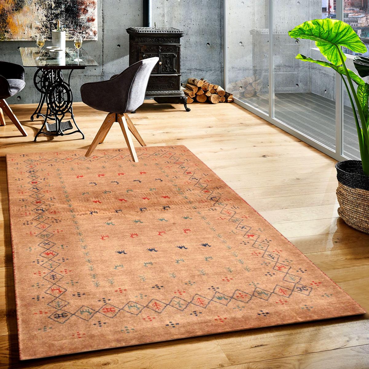 Tribal Hand-Knotted Lamb's Wool Area Rug