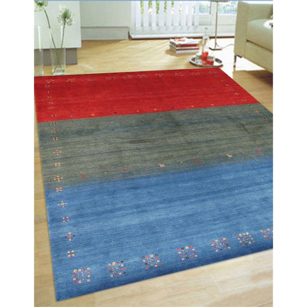 Tribal Hand-Knotted Lamb's Wool Area Rug
