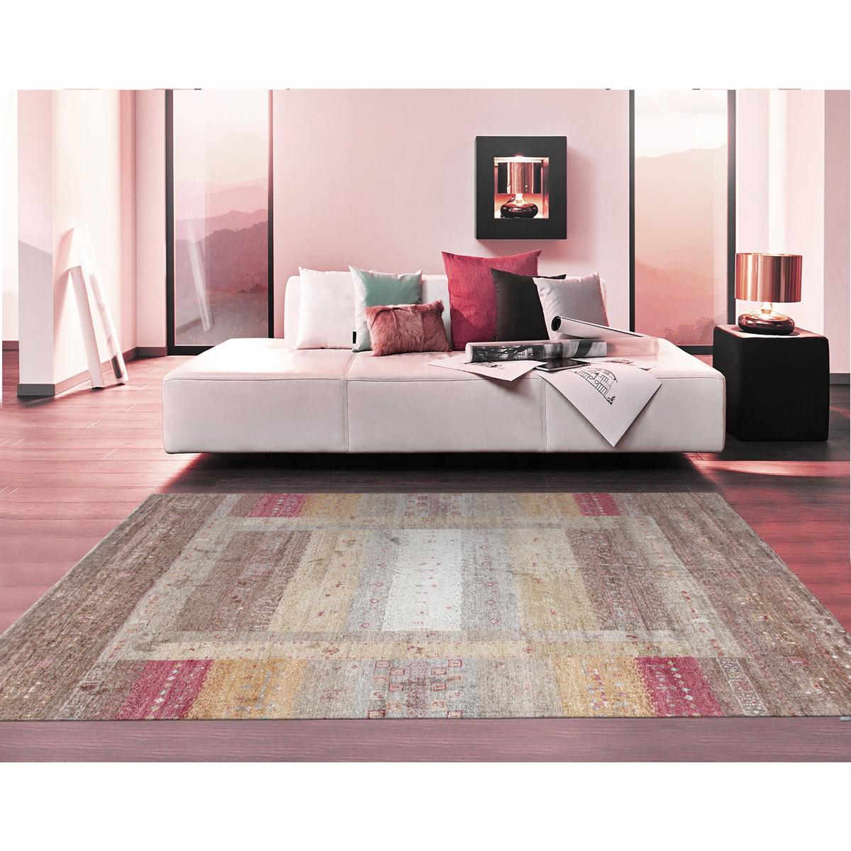 Tribal Hand-Knotted Bamboo Silk Area Rug