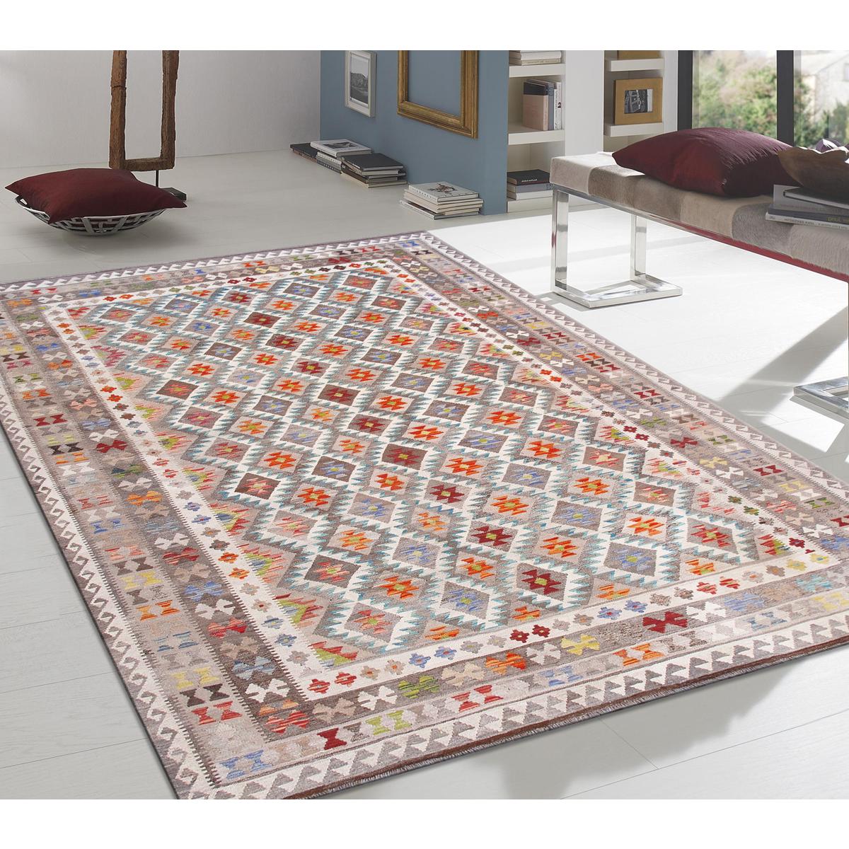 Kilim Flatweave Wool Area Rug