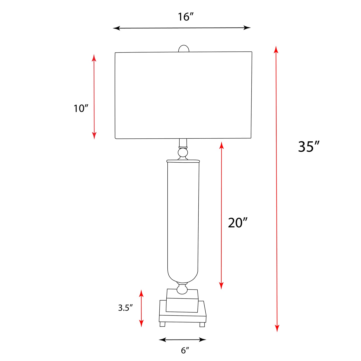 Frosted Glass & Lucite Pedestal Table Lamp