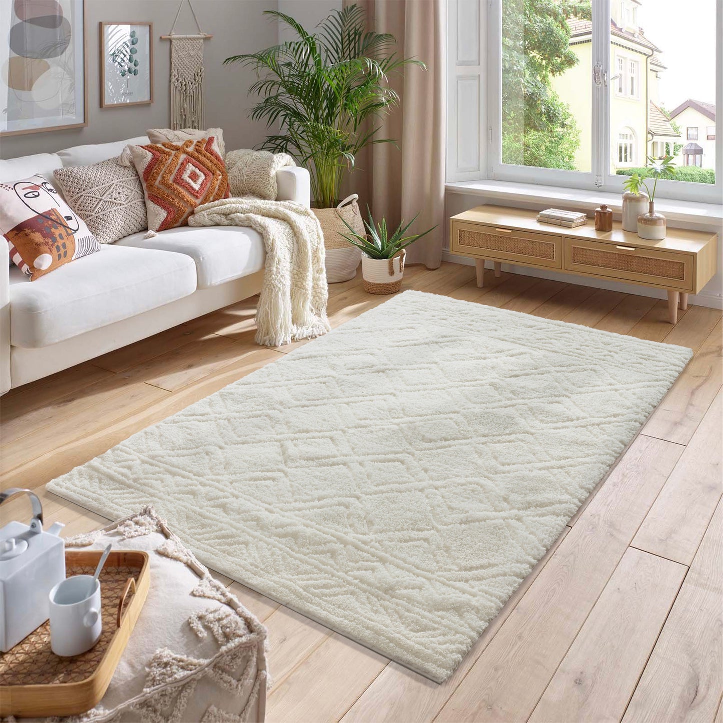 Paris Shag Ivory Area Rug