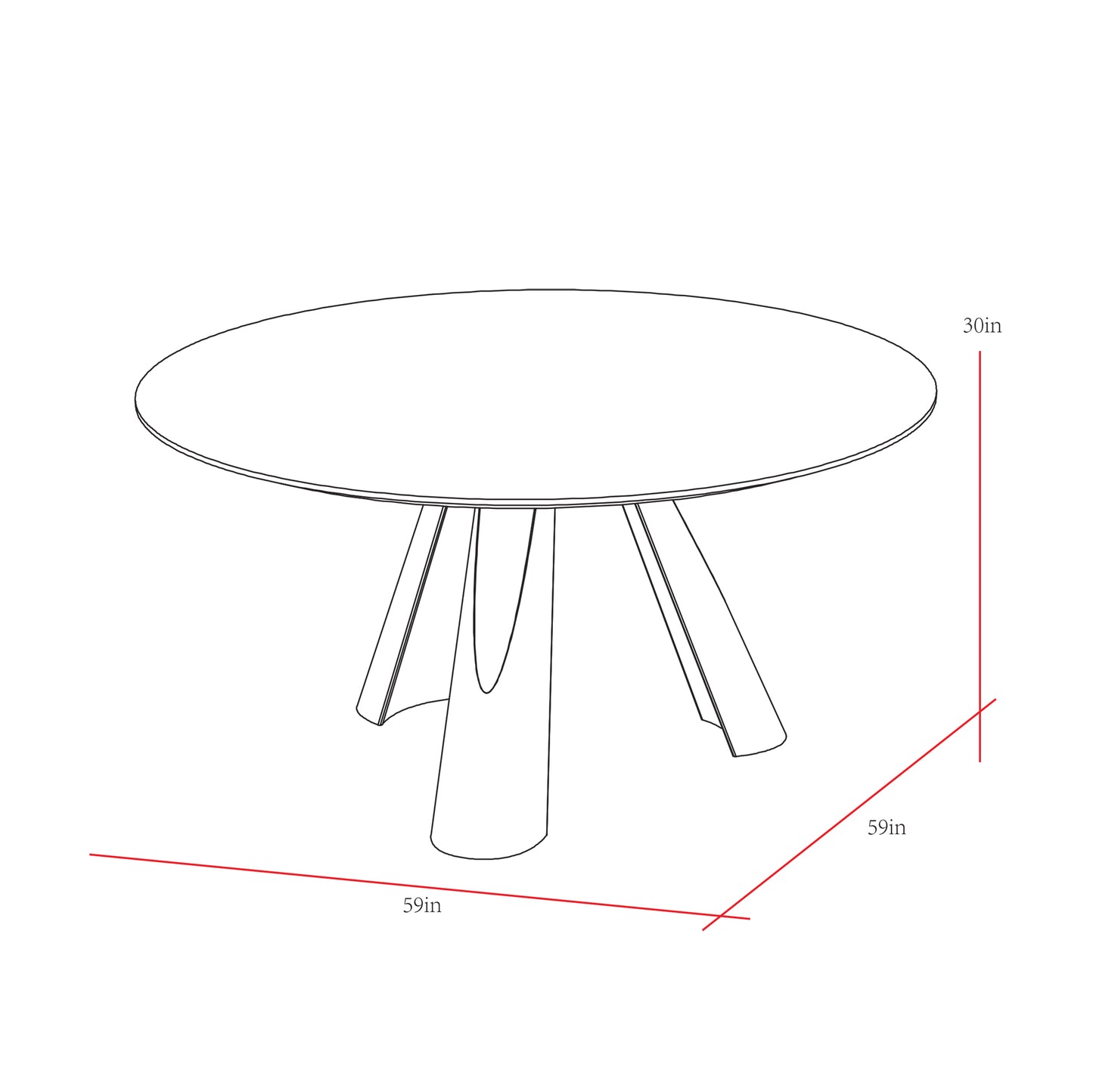 Novara Dark Brown Round Dining Table