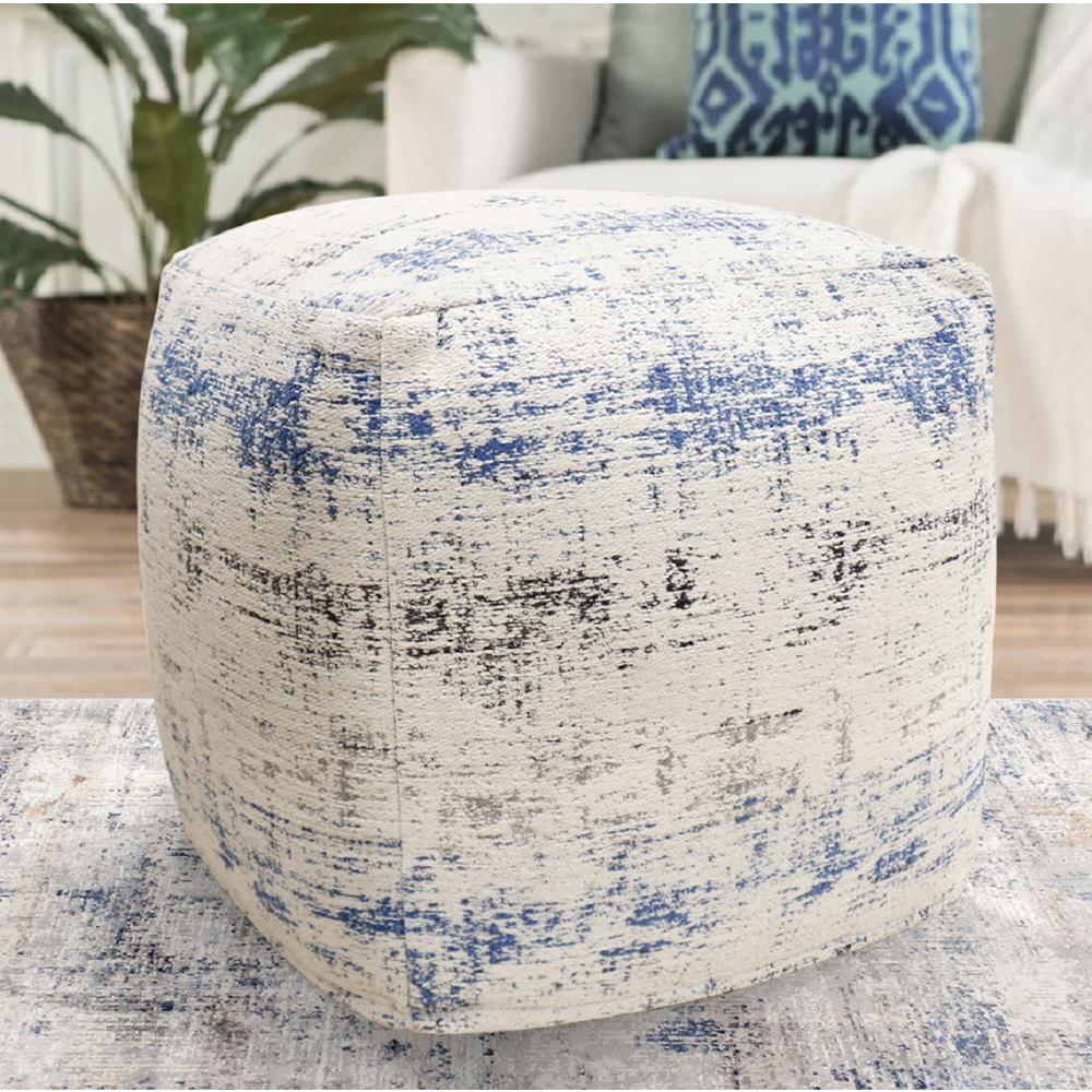 Grand Canyon Distressed Pouf_Blue