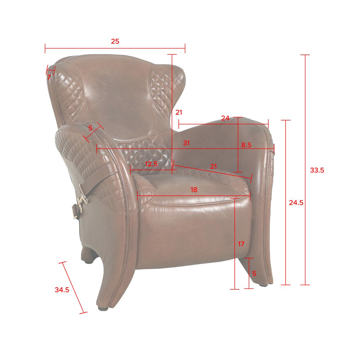 Aspen Leather Wingback Chair