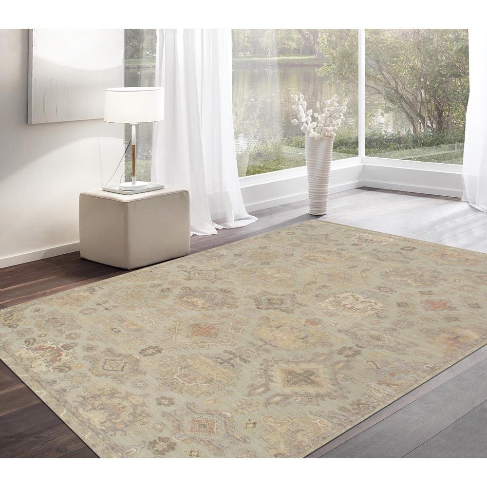 Oushak Green Area Rug