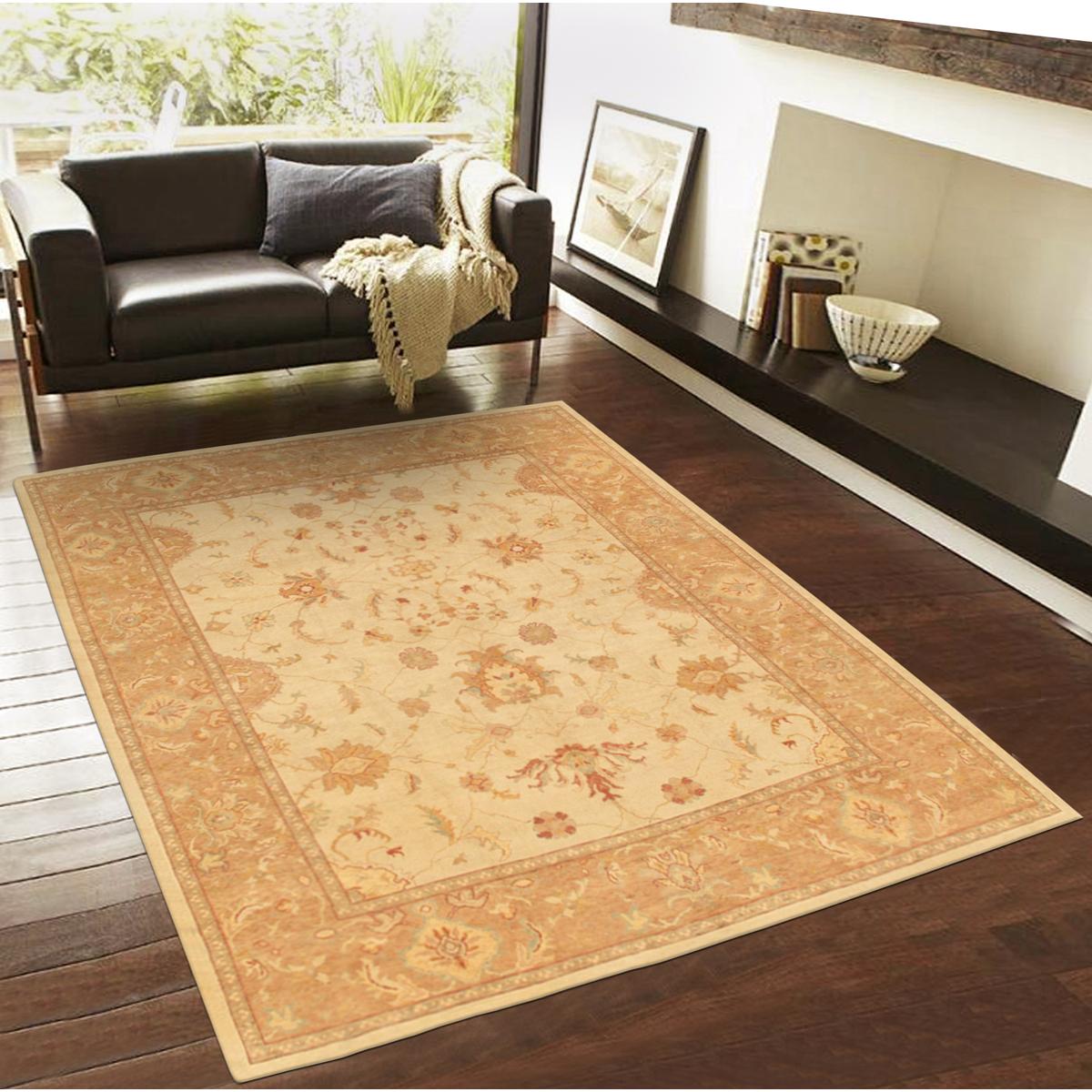 Oushak Hand-Knotted Lamb's Wool Area Rug