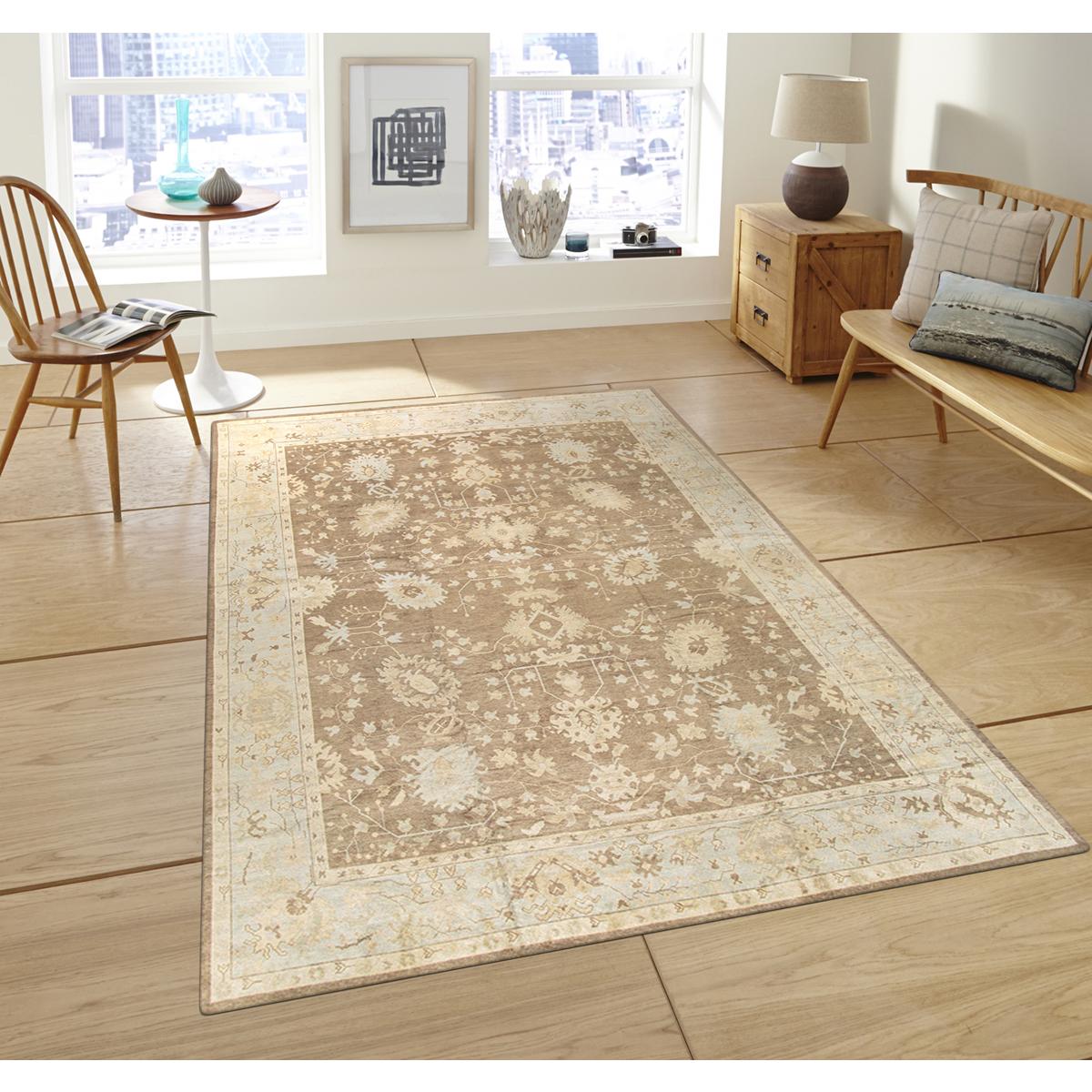 Oushak Hand-Knotted Lamb's Wool Area Rug