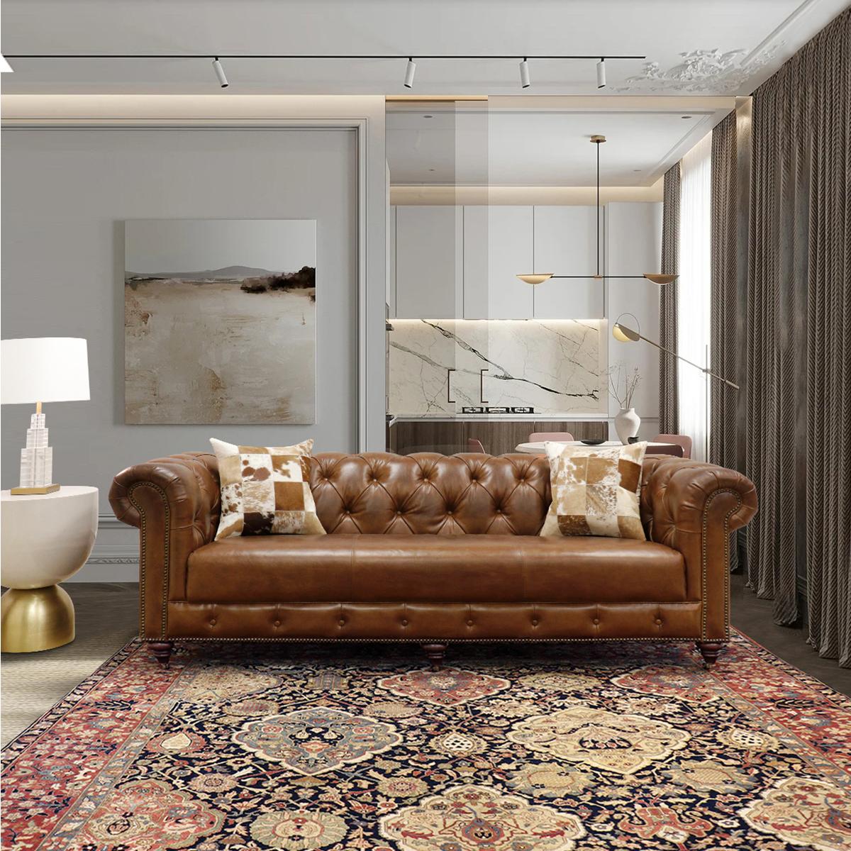 Azerbaijan Hand-Knotted Wool Area Rug