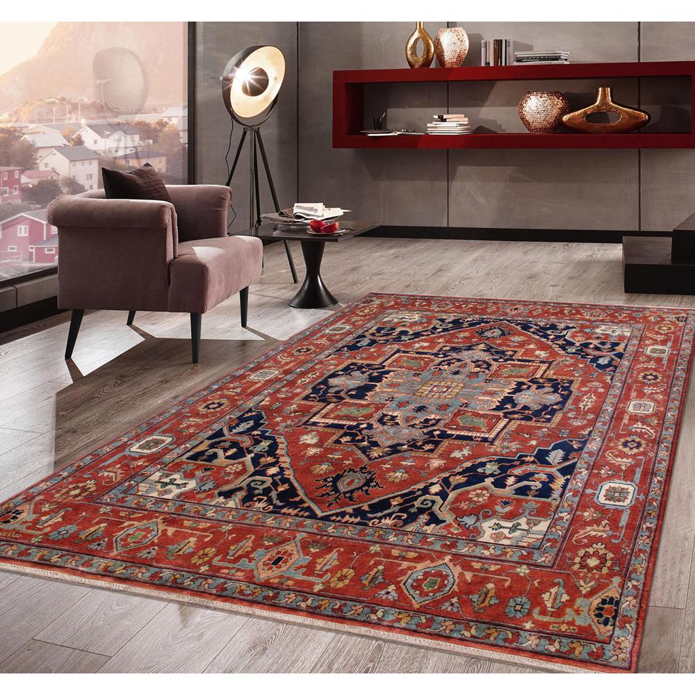 Serapi Hand-Knotted Wool Oriental Area Rug
