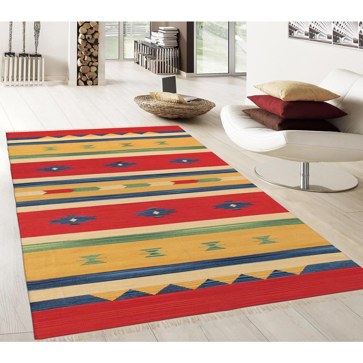 Anatolian Flatweave Cotton Area Rug