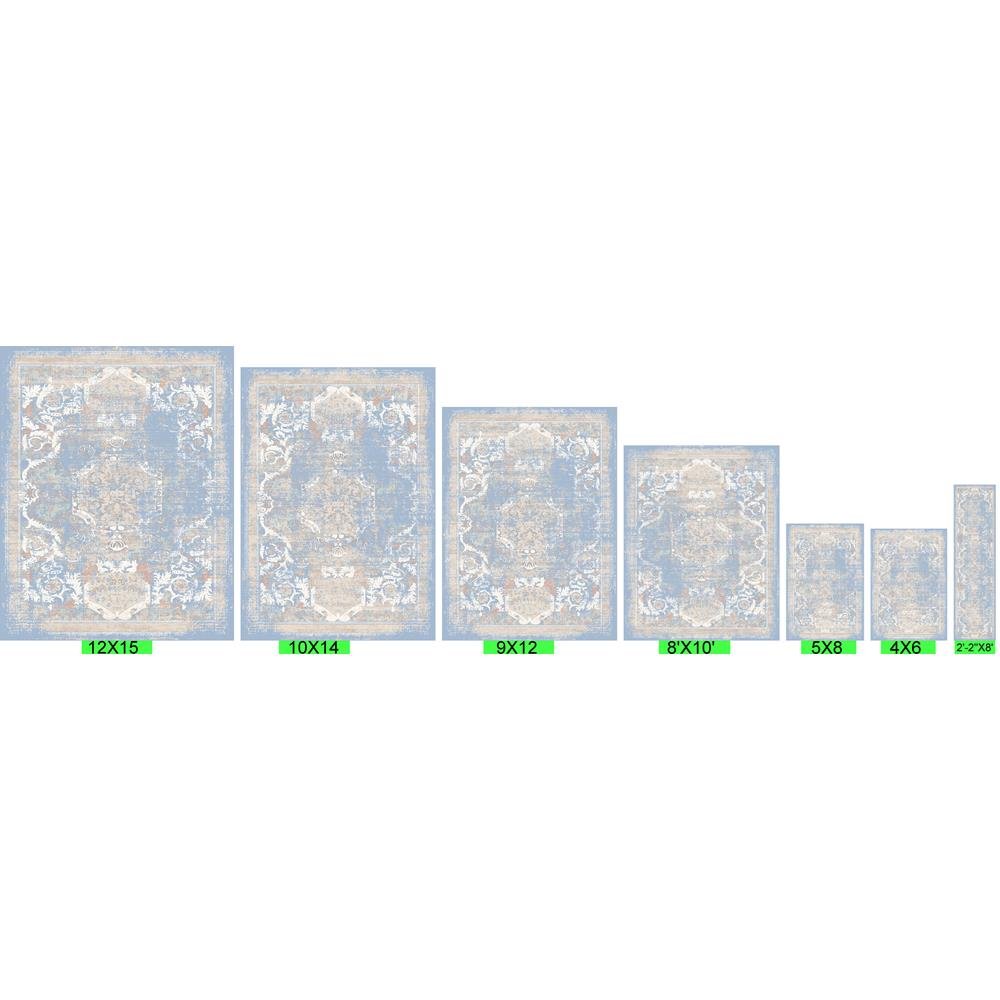 Amboise Design Light Blue/Ivory Area Rug