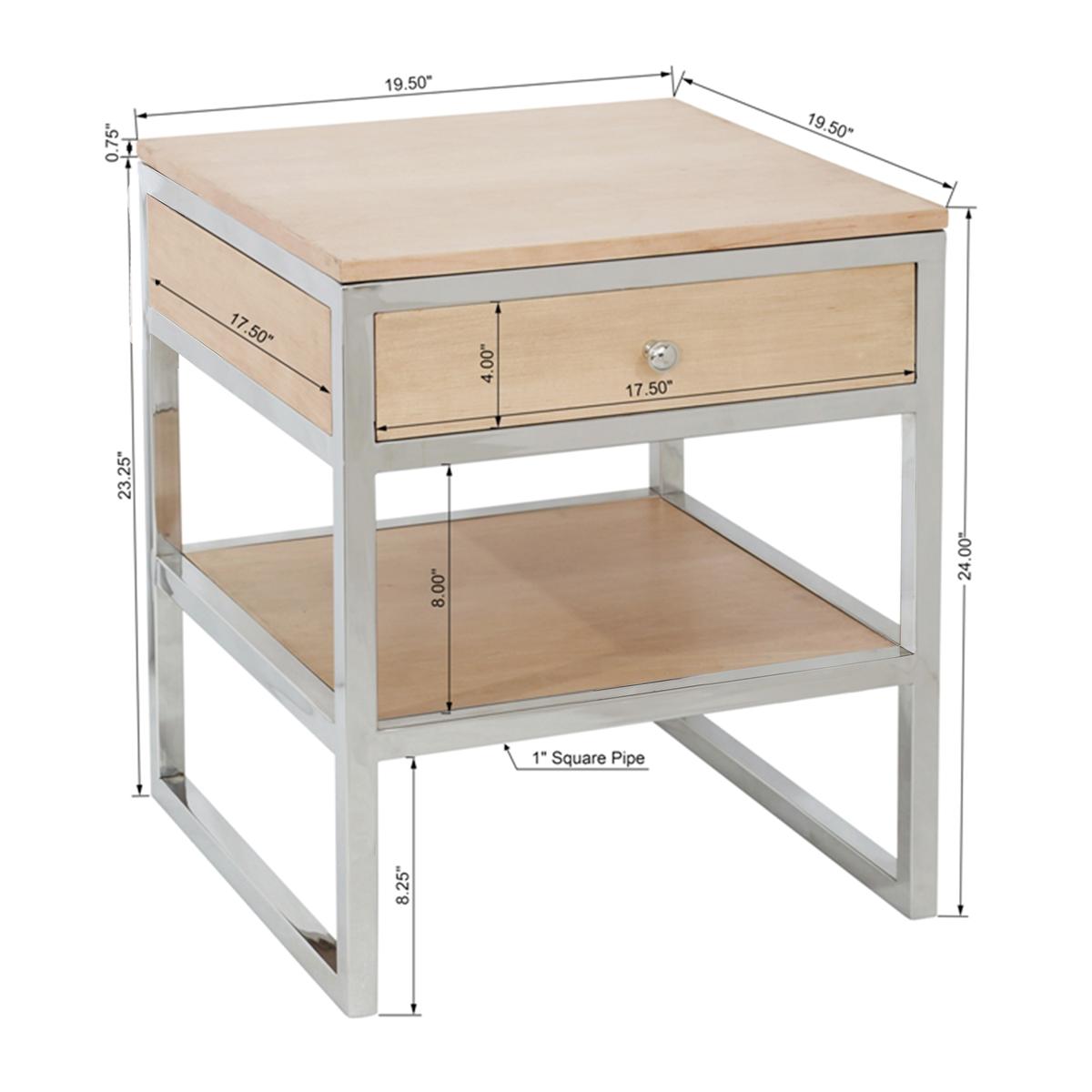 Haven Modern Side Table with Drawer