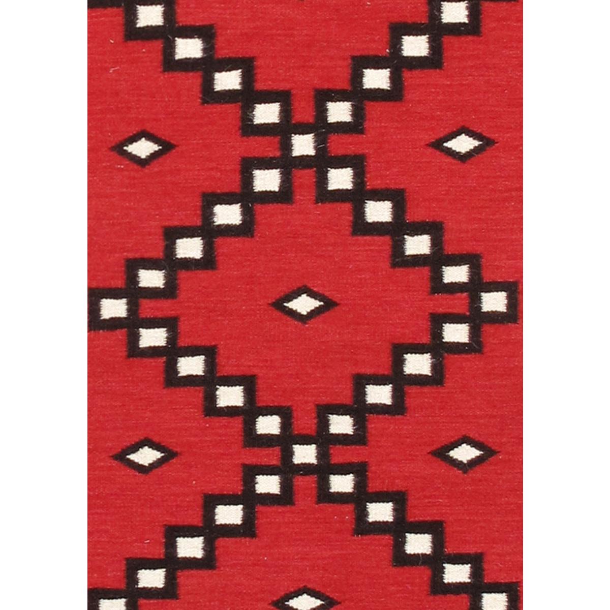 Tuscany Reversible Wool Red/Black Area Rug