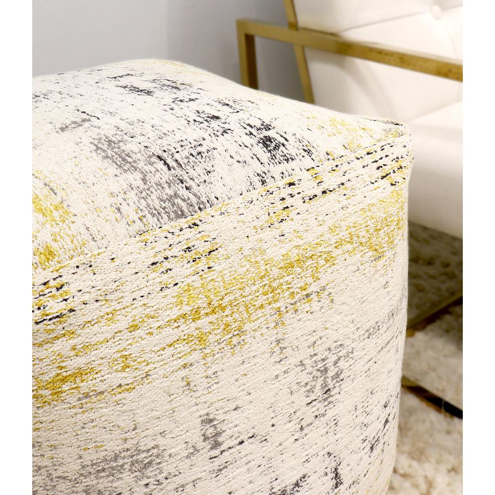 Grand Canyon Distressed Pouf_Yellow