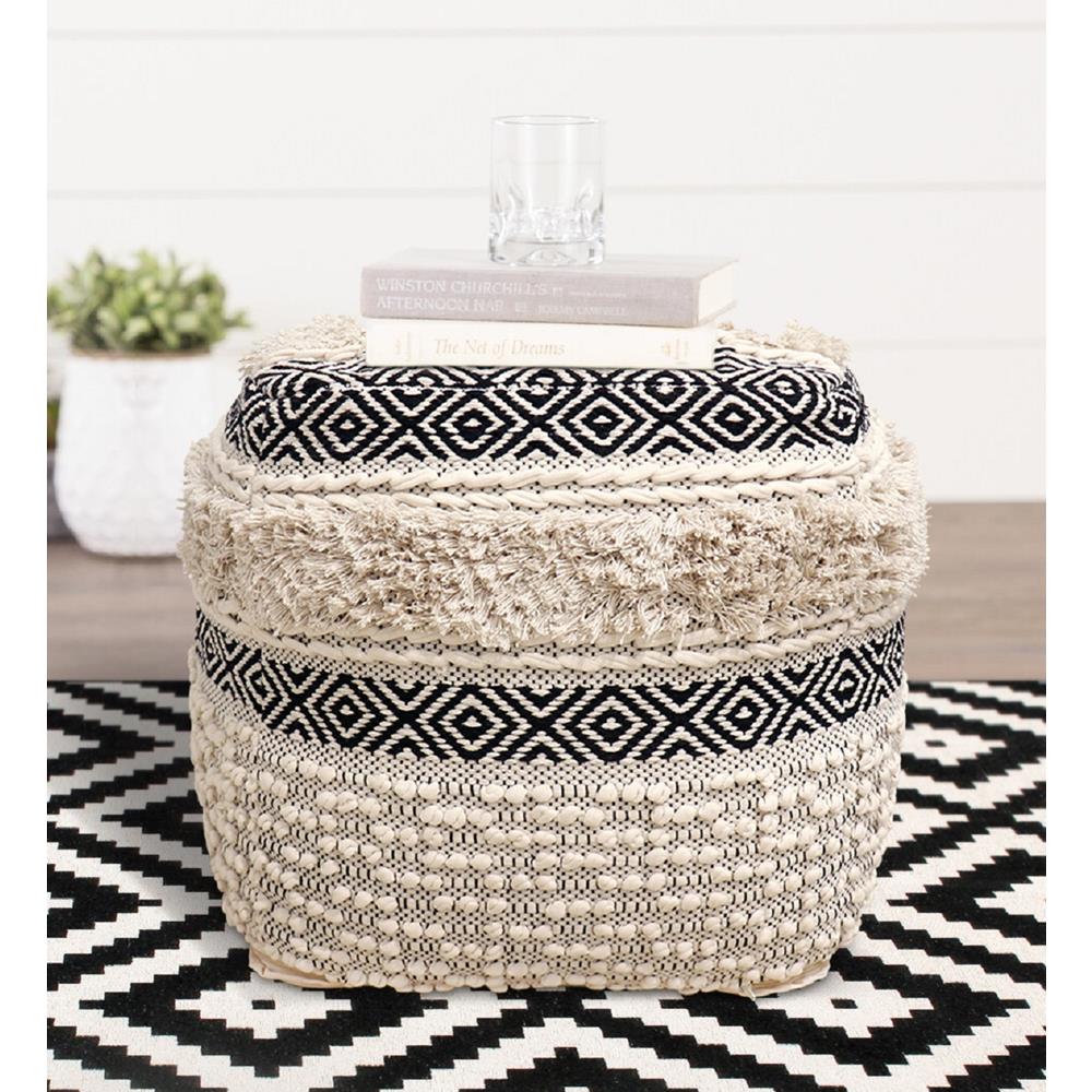 Grand Canyon Pouf_Black