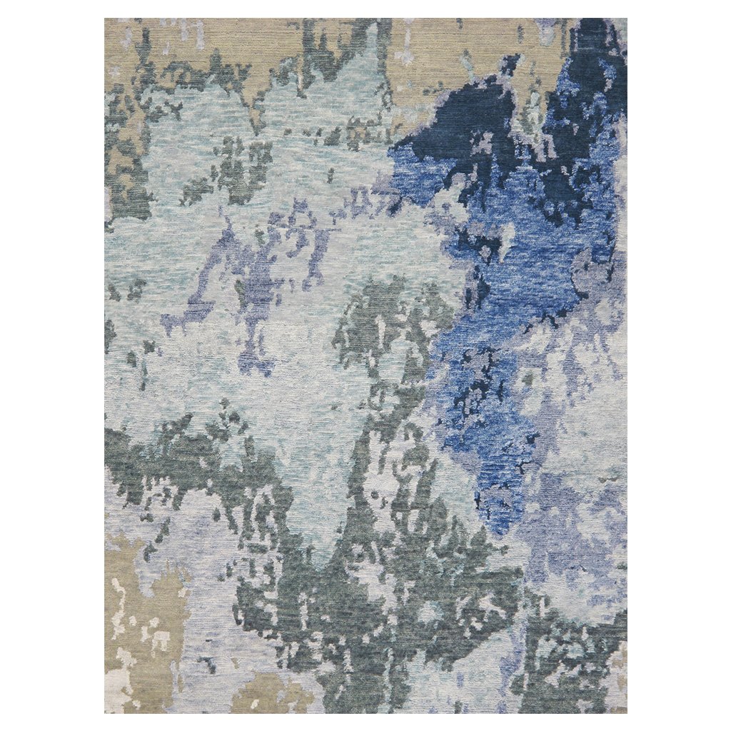 Modern Beige/Blue Area Rug