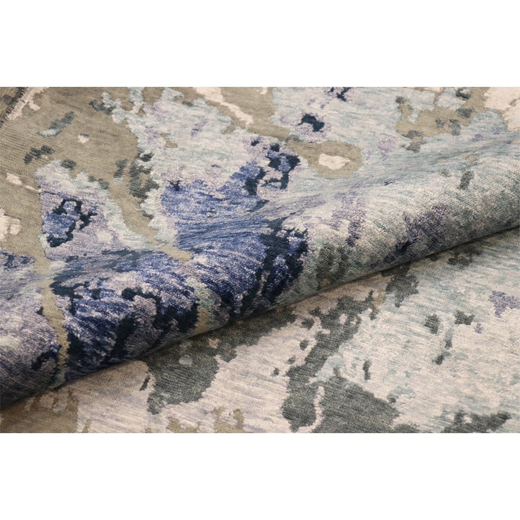 Modern Beige/Blue Area Rug