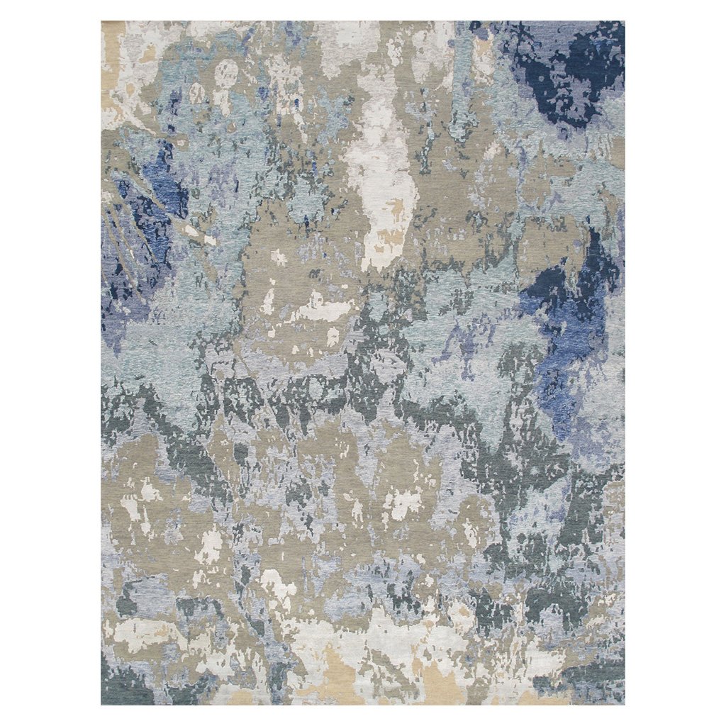 Modern Beige/Blue Area Rug