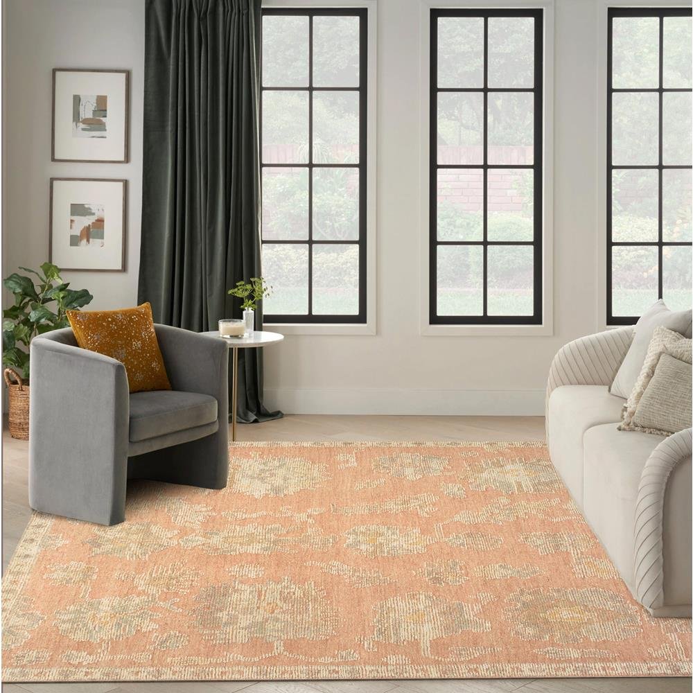 Oushak Salmon/Multi Area Rug
