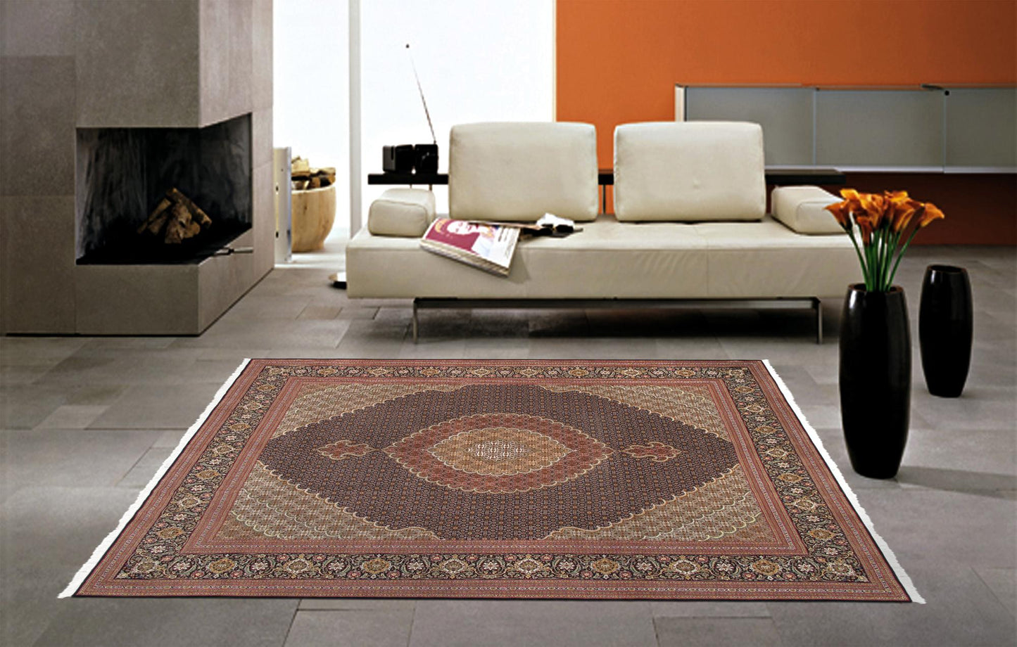 Baku Hand-Knotted Silk & Wool Area Rug
