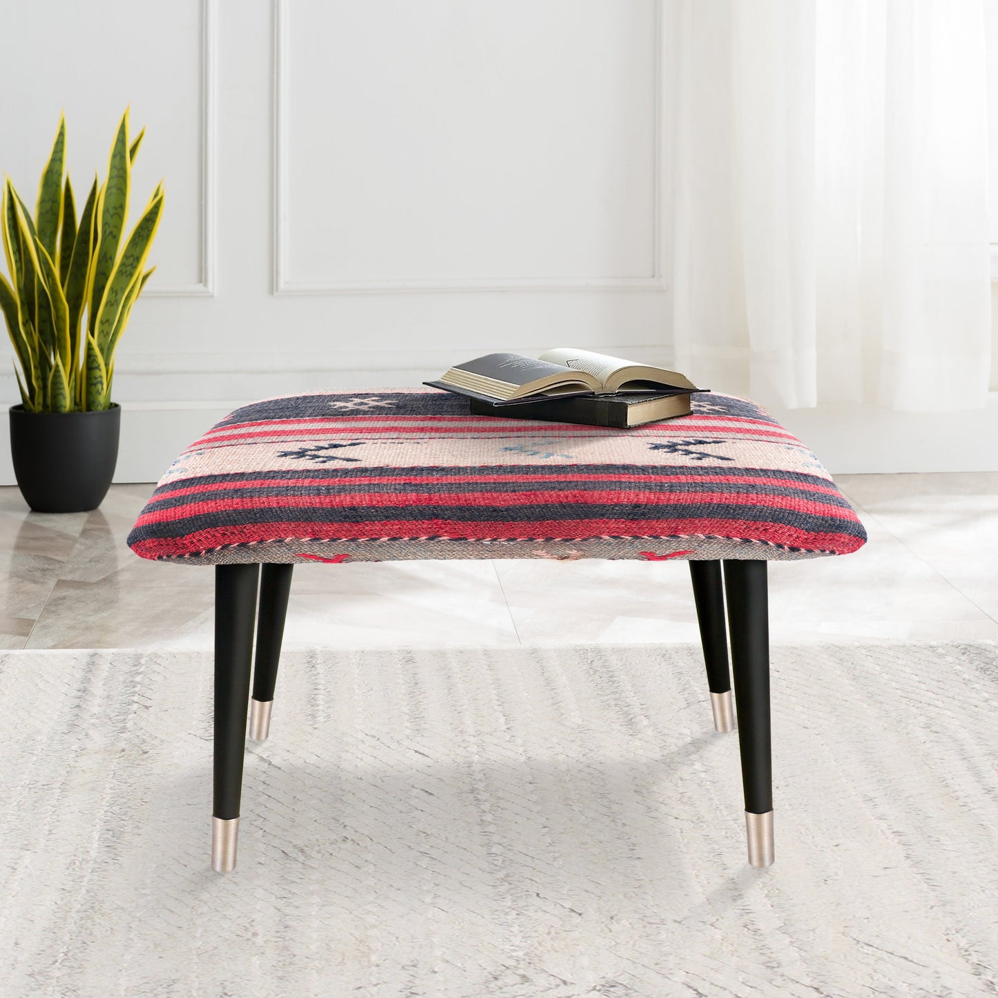 Bosphorus Kilim Cover Ottoman