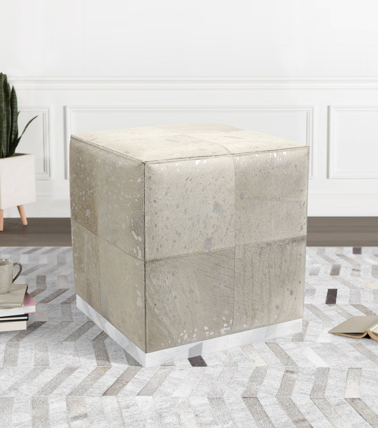 Safari Cowhide Ottoman