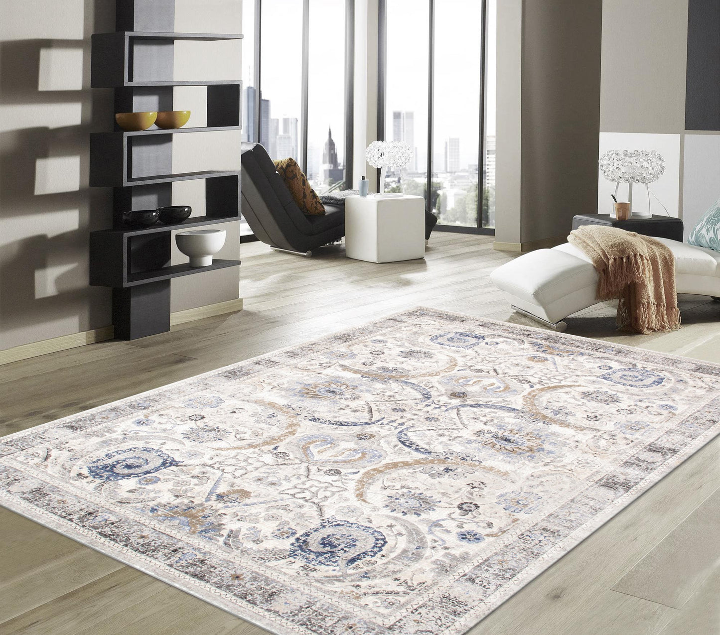 Turkish Amadeus Design Ivory/Beige Area Rug
