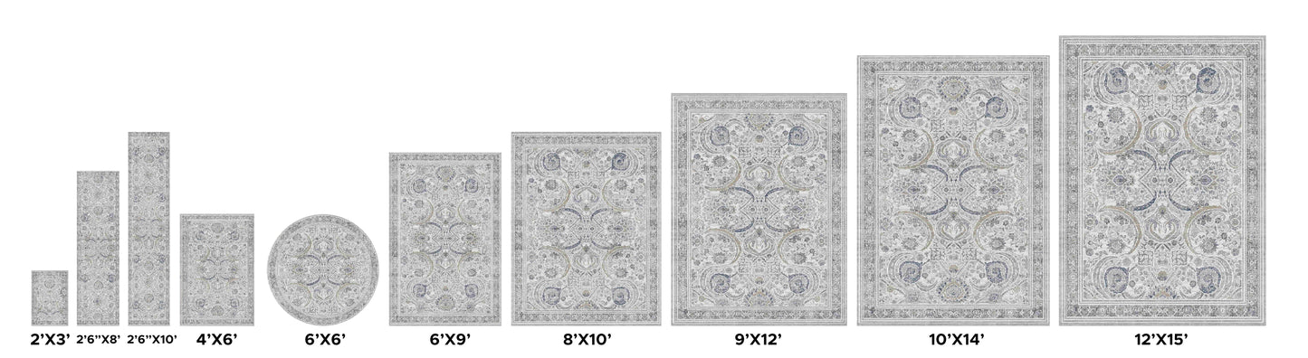 Turkish Amadeus Design Ivory/Beige Area Rug