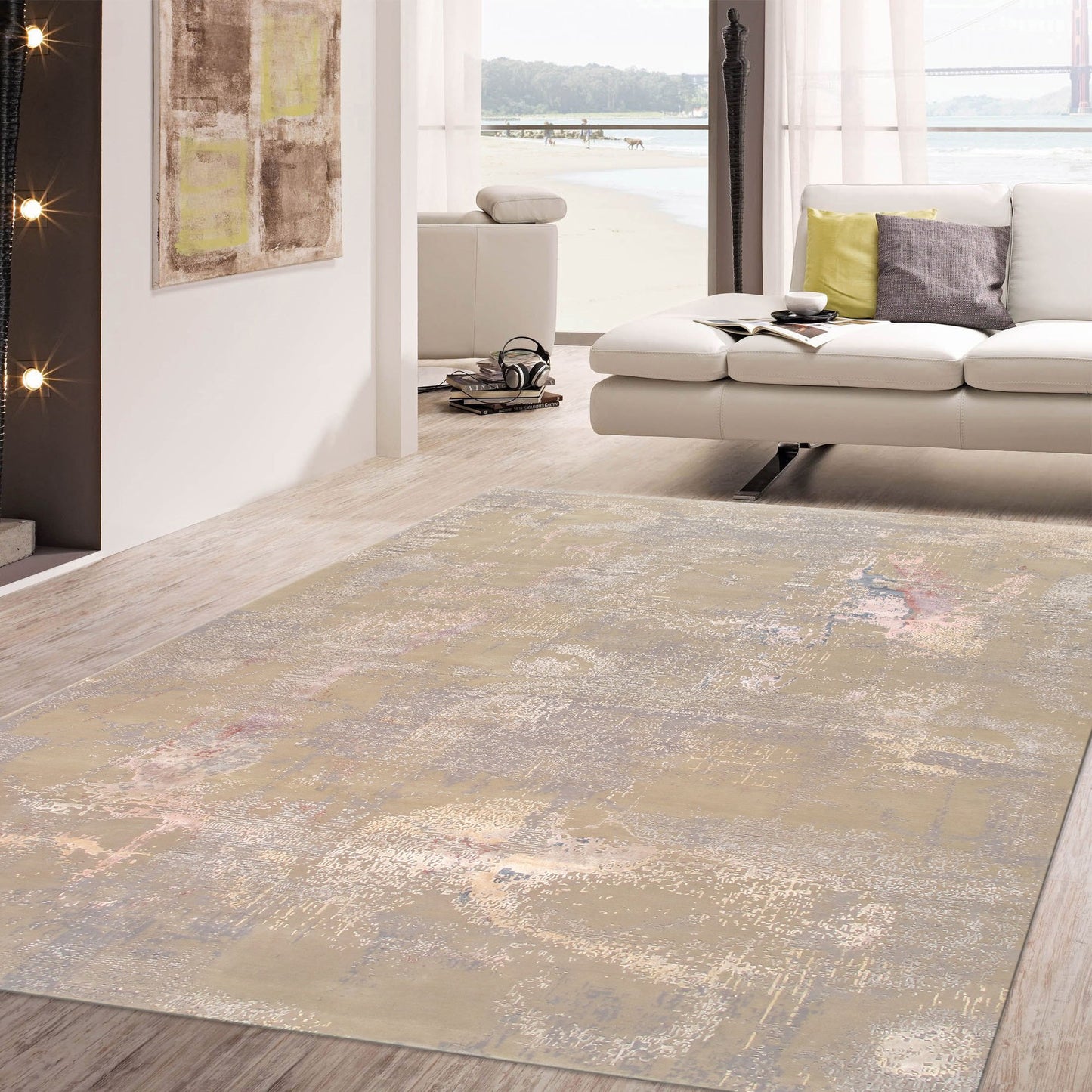 Modern Beige/Multi Area Rug