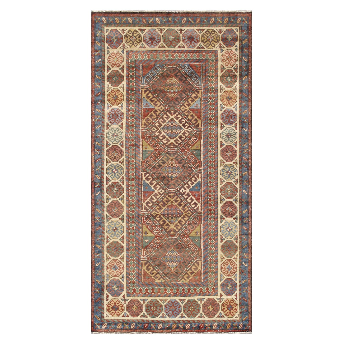 Pasargad Home Kazak Collection Hand-Knotted Wool Area Rug