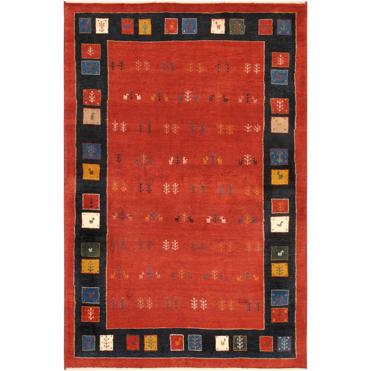 Tribal Hand-Knotted Lamb's Wool Area Rug