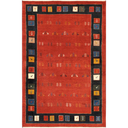 Tribal Hand-Knotted Lamb's Wool Area Rug