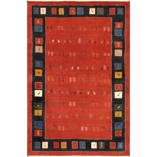 Tribal Hand-Knotted Lamb's Wool Area Rug