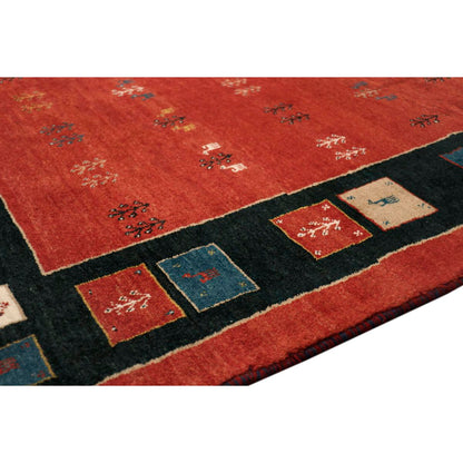 Tribal Hand-Knotted Lamb's Wool Area Rug