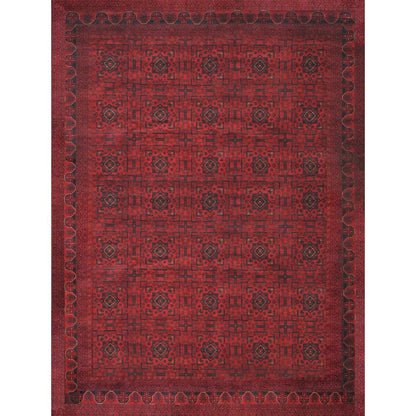 Yamoud Burgundy Area Rug