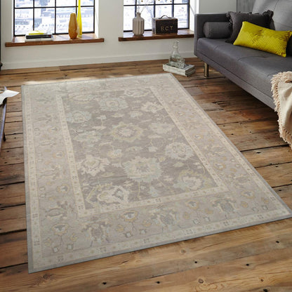 Oushak Hand-Knotted Lamb's Wool Area Rug
