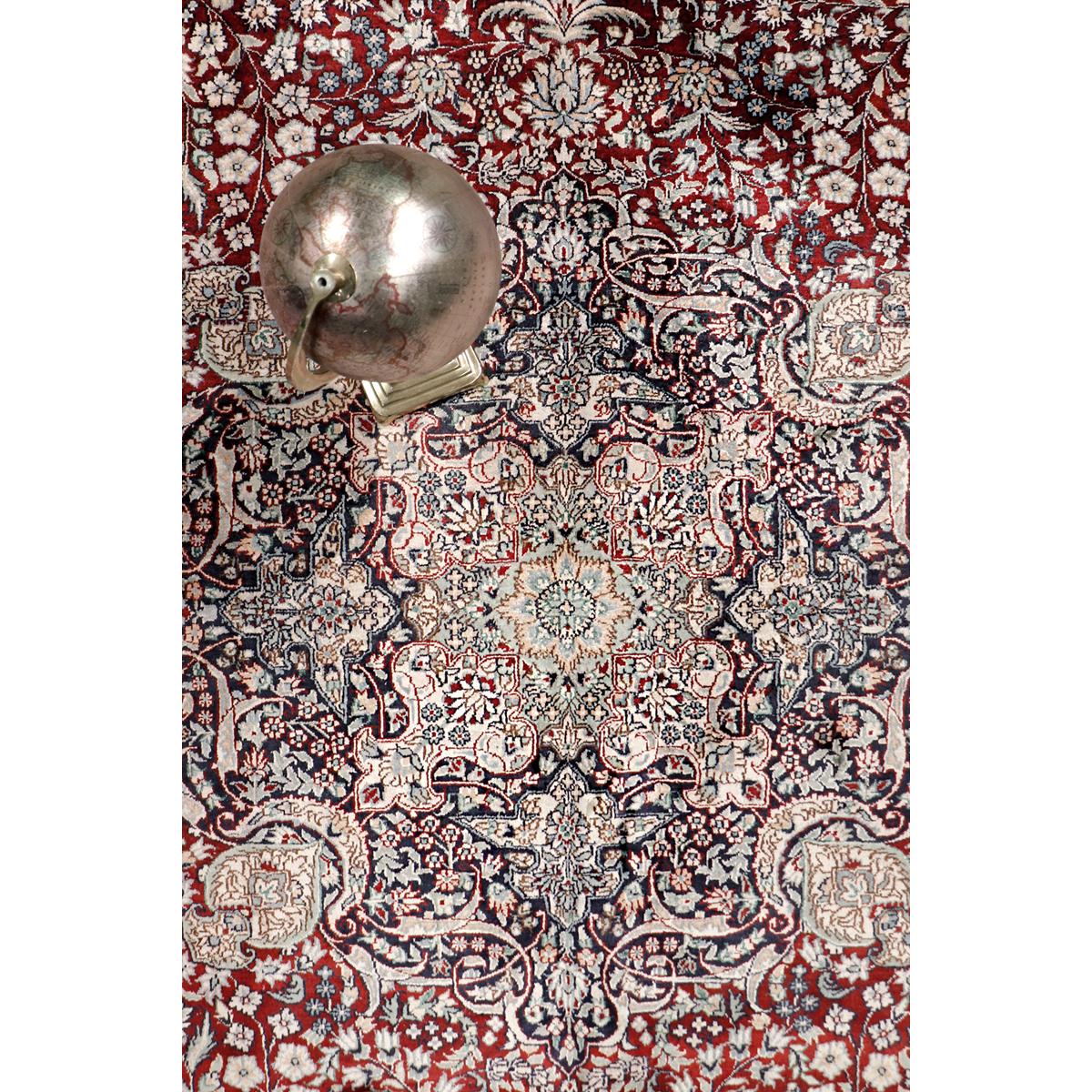 Azerbaijan Hand-Knotted Pure Silk Area Rug