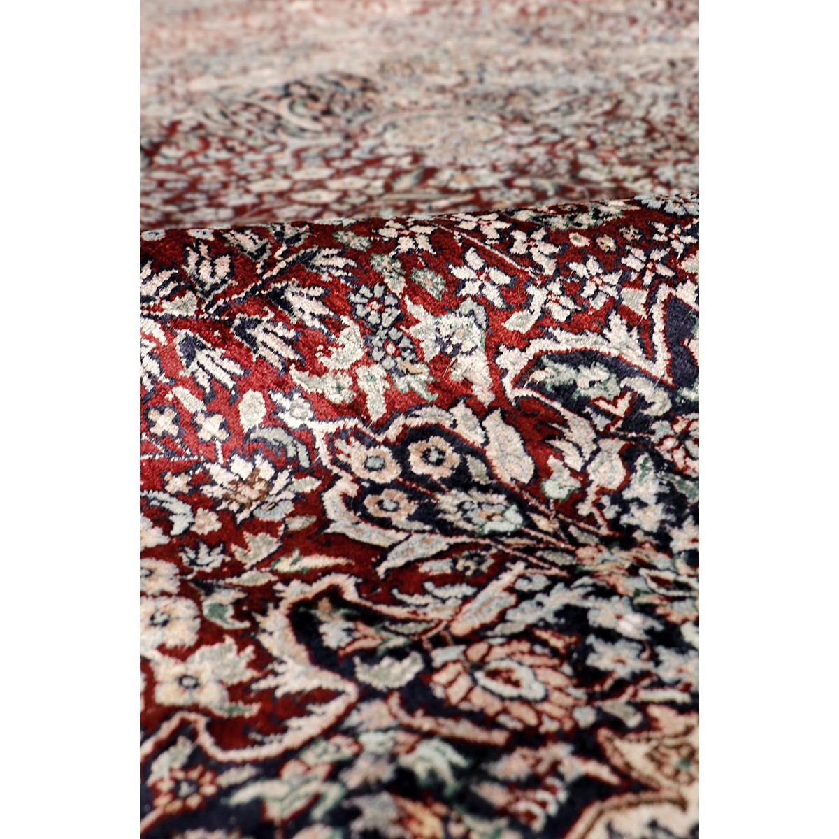 Azerbaijan Hand-Knotted Pure Silk Area Rug