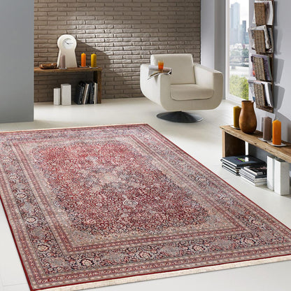 Azerbaijan Hand-Knotted Pure Silk Area Rug