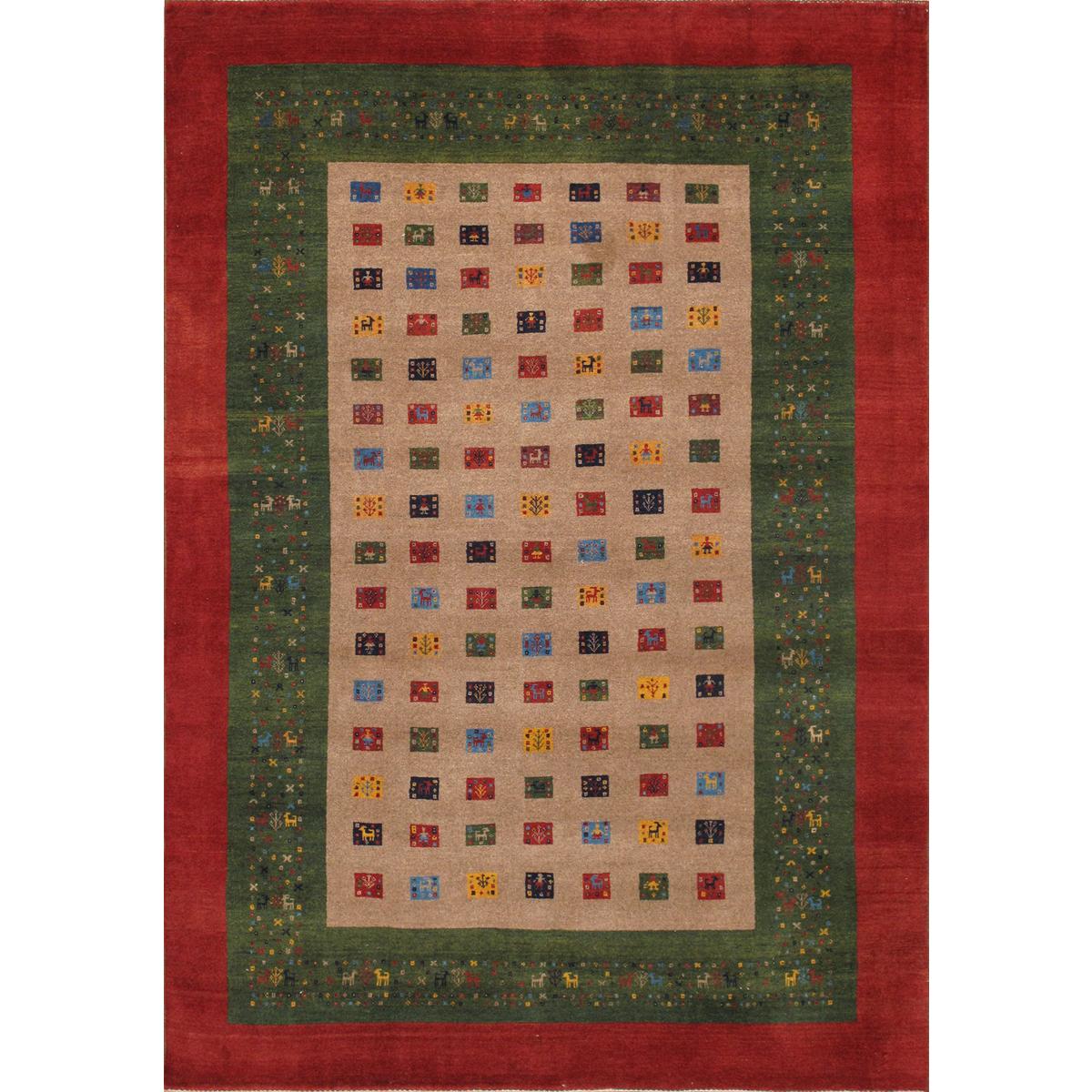 Tribal Hand-Knotted Lamb's Wool Area Rug