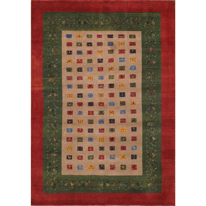 Tribal Hand-Knotted Lamb's Wool Area Rug