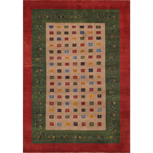 Tribal Hand-Knotted Lamb's Wool Area Rug