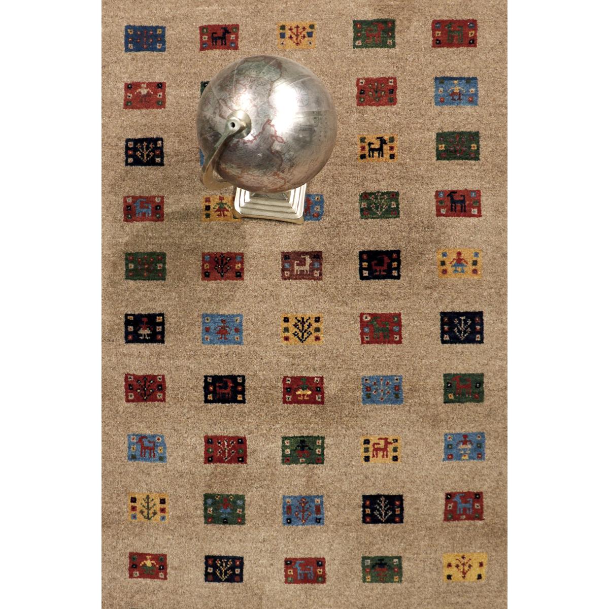 Tribal Hand-Knotted Lamb's Wool Area Rug