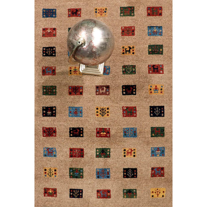 Tribal Hand-Knotted Lamb's Wool Area Rug