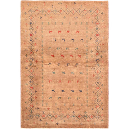 Tribal Hand-Knotted Lamb's Wool Area Rug