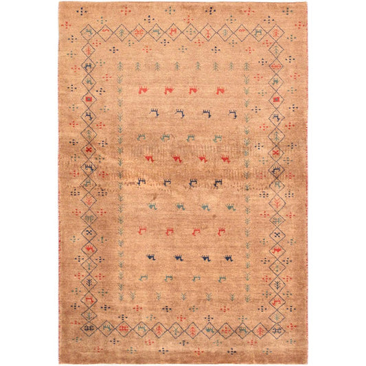 Tribal Hand-Knotted Lamb's Wool Area Rug