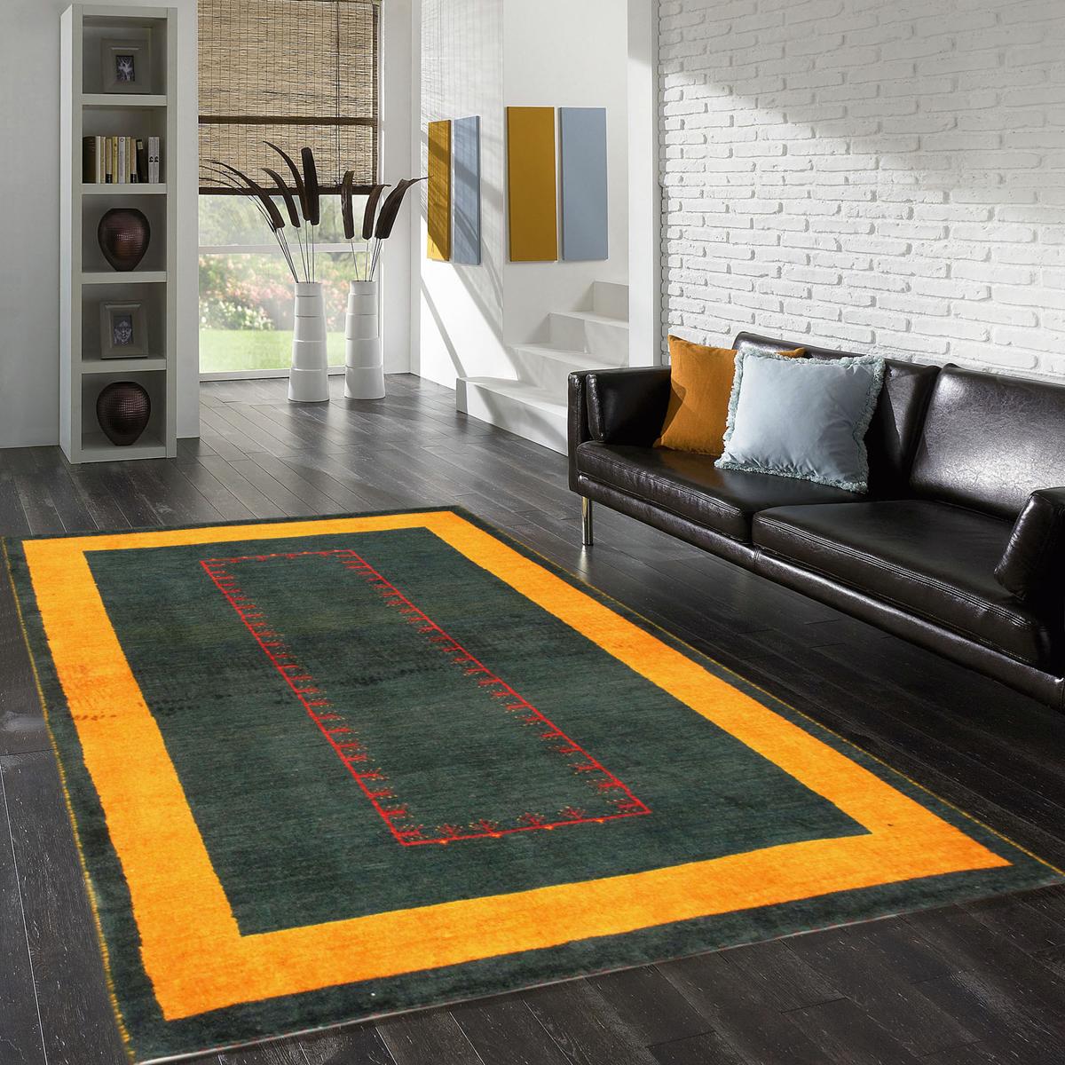 Tribal Hand-Knotted Lamb's Wool Area Rug